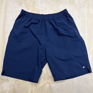 USED 2XL Eastbay Gym Tech GymTech Zipper Pockets Shorts Navy Blue